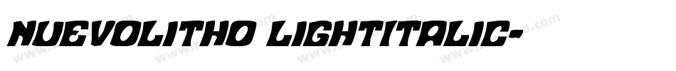 NuevoLitho LightItalic字体转换